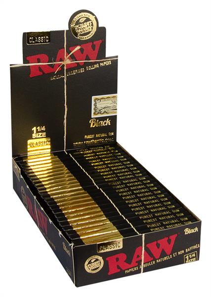 RAW Classic BLACK 1 1/4 Papier
