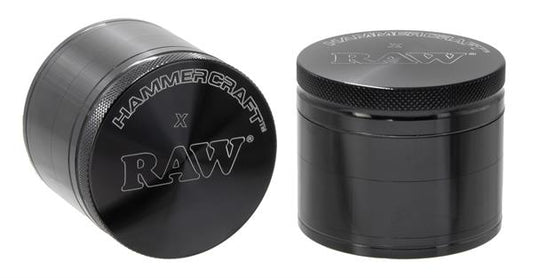 "RAW Hammercraft x" Alu Grinder, 4-part, ø 55mm, M, schwarz