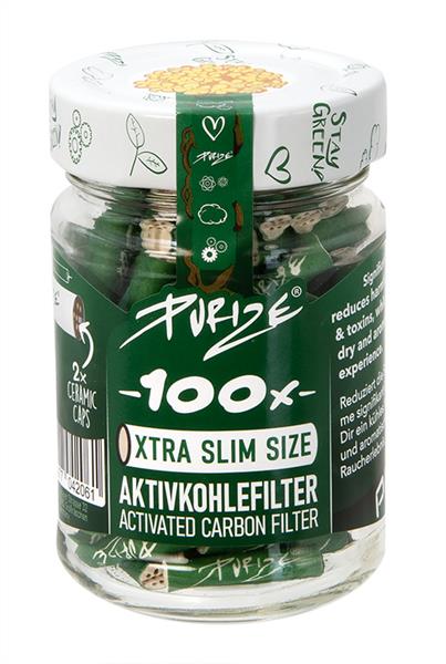 PURIZE Akf.-100er Glas, XTRA Slim Green Edition, ø 5,9mm