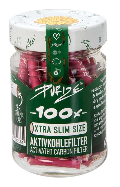 PURIZE Akf.-100er Glas, XTRA Slim Pink Edition, ø 5,9mm