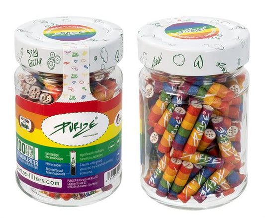 PURIZE Akf.-100er Glas, XTRA Slim "We love diversity" Rainbow Edition, ø 5,9mm