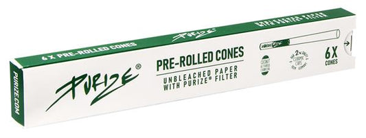 PURIZE 6 Pre-Rolled KS Cones mit Aktivkohlefilter