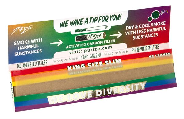 PURIZE® RAINBOW King Size Slim Ultra Fine Zigarettenpapier