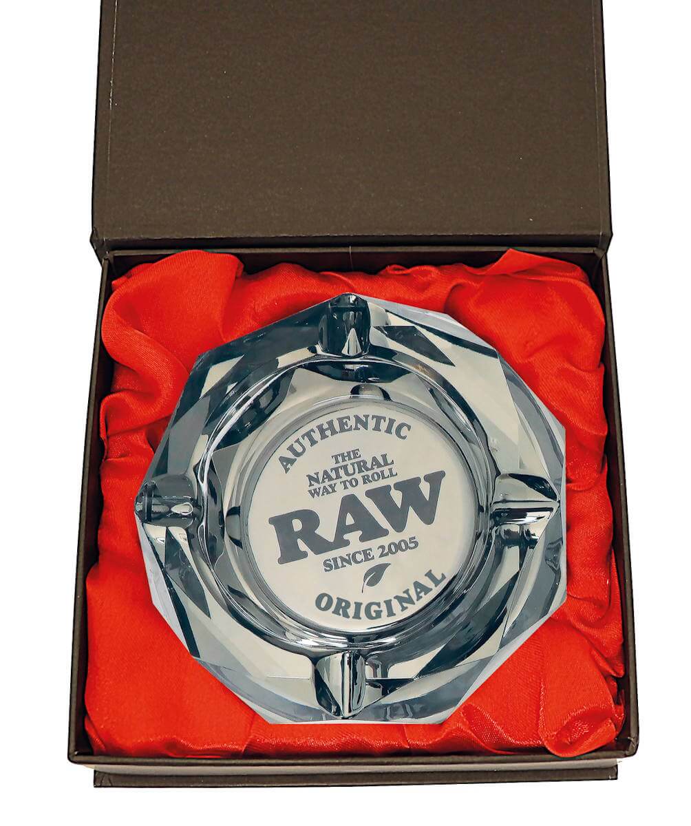 RAW Kristallglas Aschenbecher, ø ca. 11,5cm, Darkside
