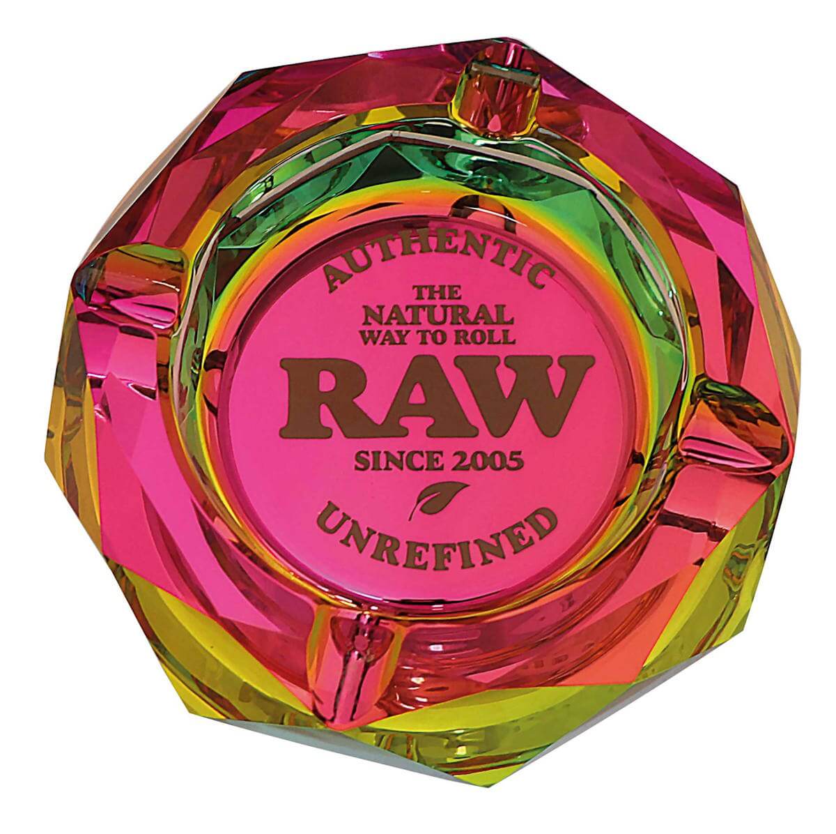 RAW Kristallglas Aschenbecher, ø ca. 11,5cm, Rainbouw