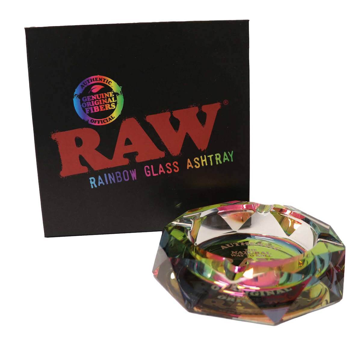 RAW Kristallglas Aschenbecher, ø ca. 11,5cm, Rainbouw