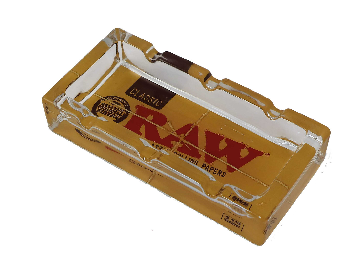 RAW "Classic Pack Ashtray" Glas-Aschenbecher rechteckig