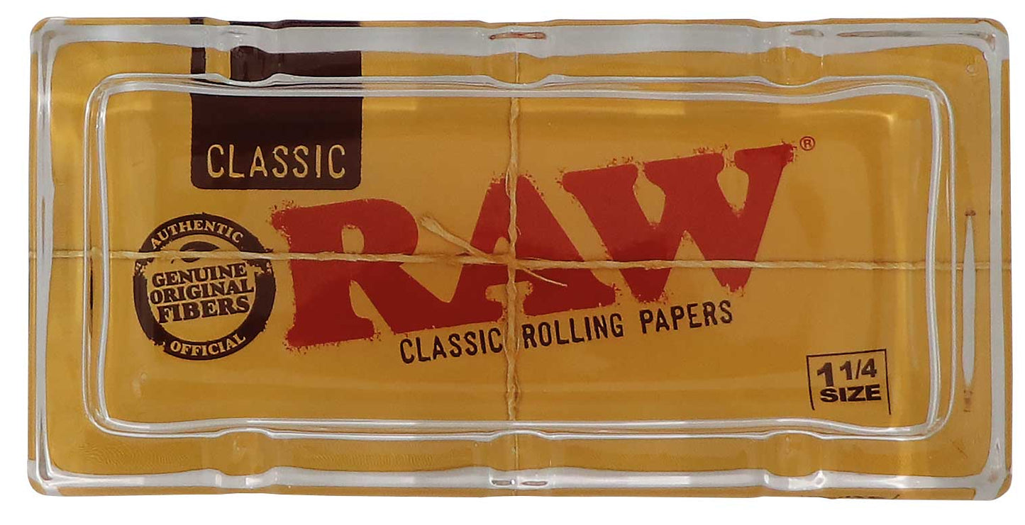RAW "Classic Pack Ashtray" Glas-Aschenbecher rechteckig