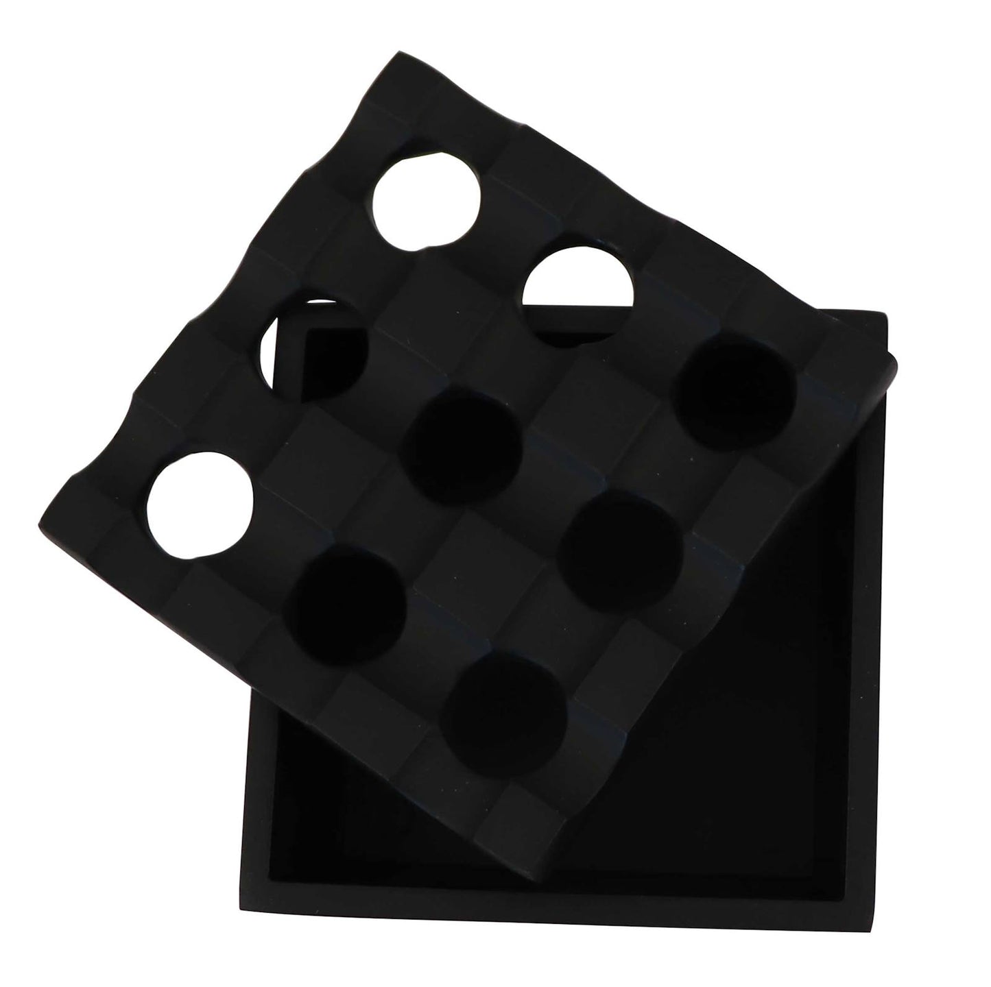 RAW edler Metallaschenbecher,schwarz,Maße: 8x8x4cm