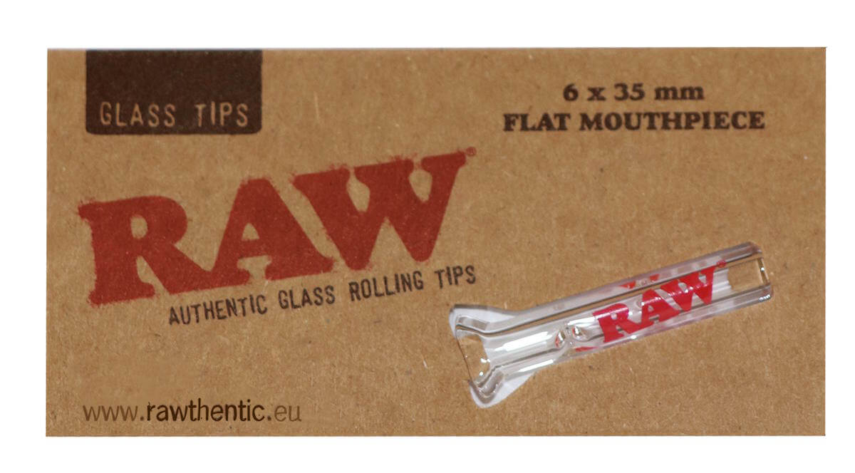 RAW Slim Glass Tips, FLAT