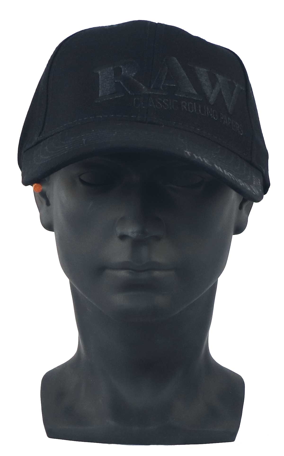 RAW Poker Hat Black on Black, mit schwarzem 3D Logo