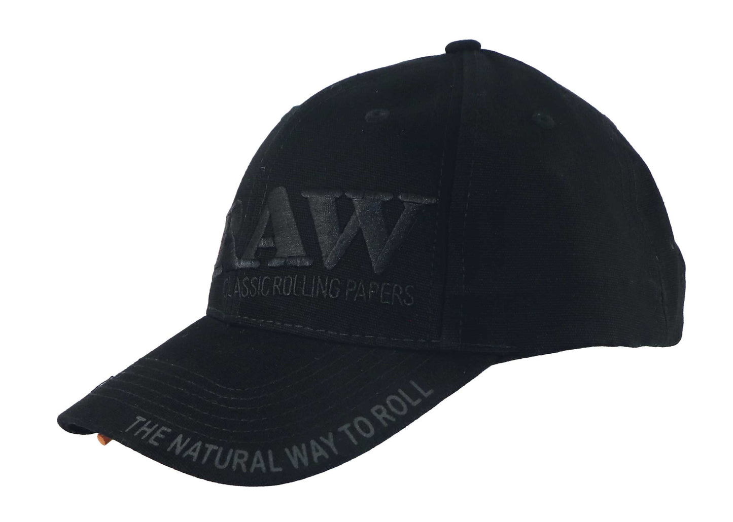 RAW Poker Hat Black on Black, mit schwarzem 3D Logo