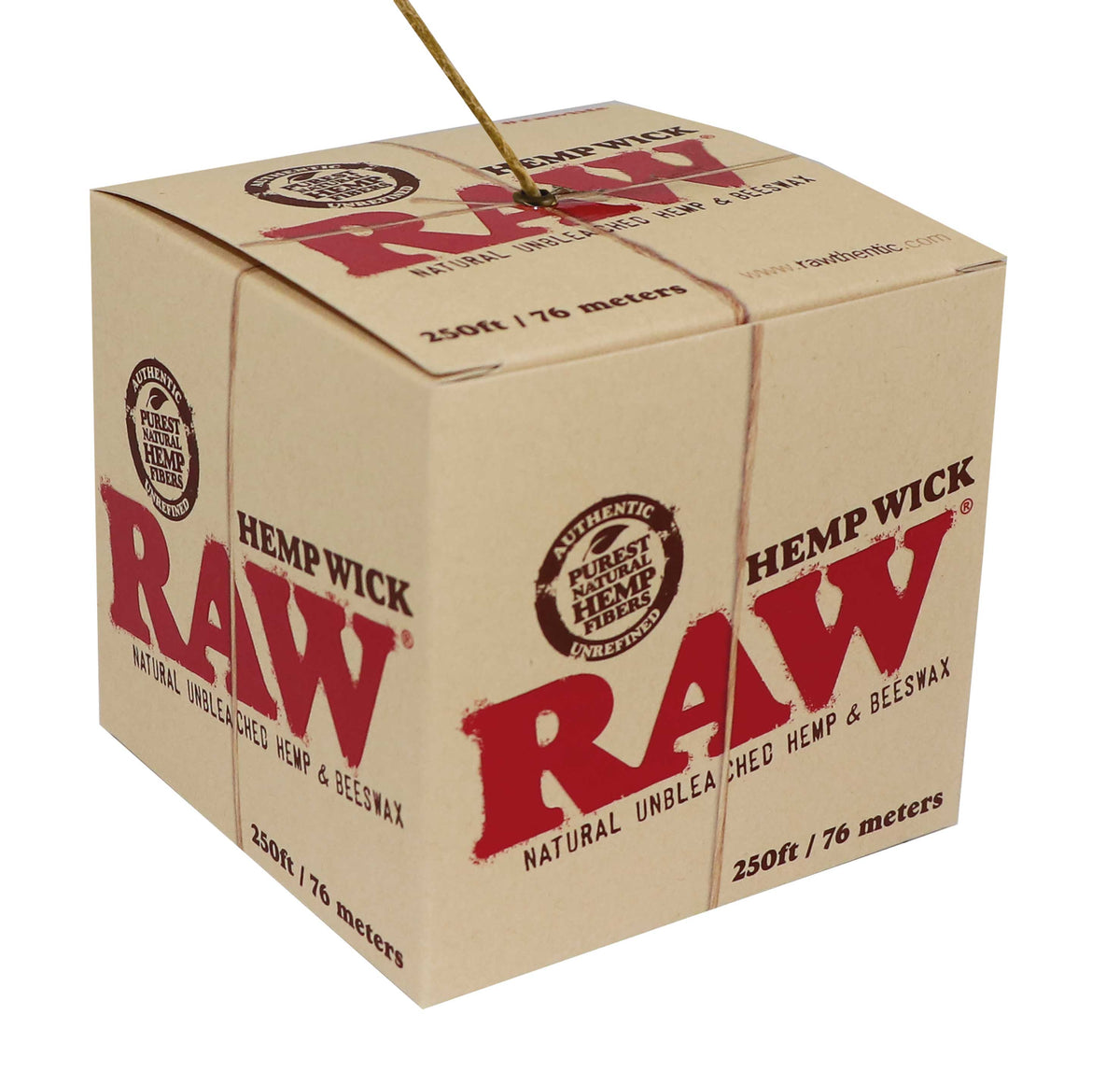 RAW Hemp Wick Rolls Ball, 76m (250ft)