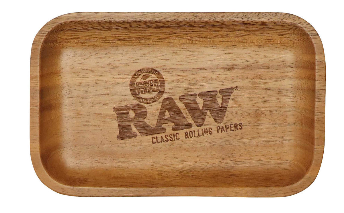 RAW Holz Dreh-Tablett, Rolling Tray, "RAW"