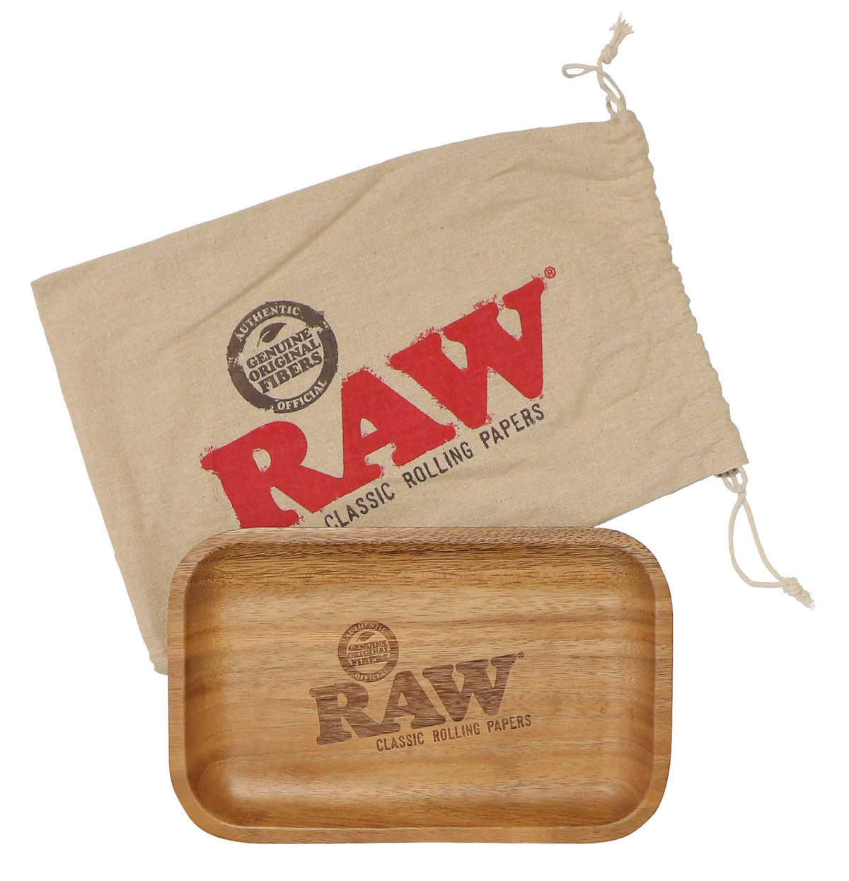 RAW Holz Dreh-Tablett, Rolling Tray, "RAW"