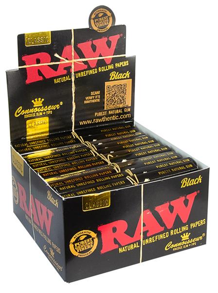 RAW Classic BLACK KS Slim Connoisseur Papier + Filtertips