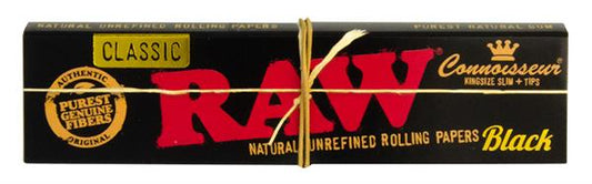 RAW Classic BLACK KS Slim Connoisseur Papier + Filtertips