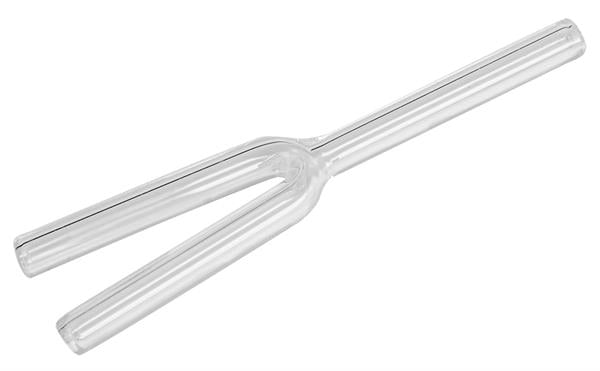 Y-Doppelziehrohr aus Glas, transparent