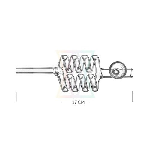 Glaspfeife, Glass Double spiral Pipe, 17cm