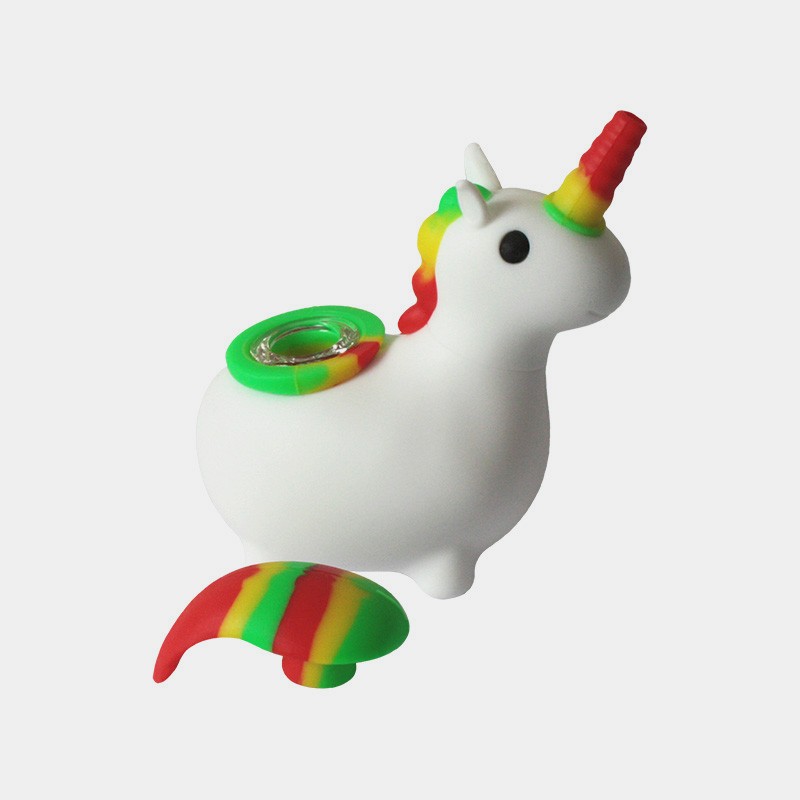 Silicone Pipe,Weiss Unicorn, zerlegbar