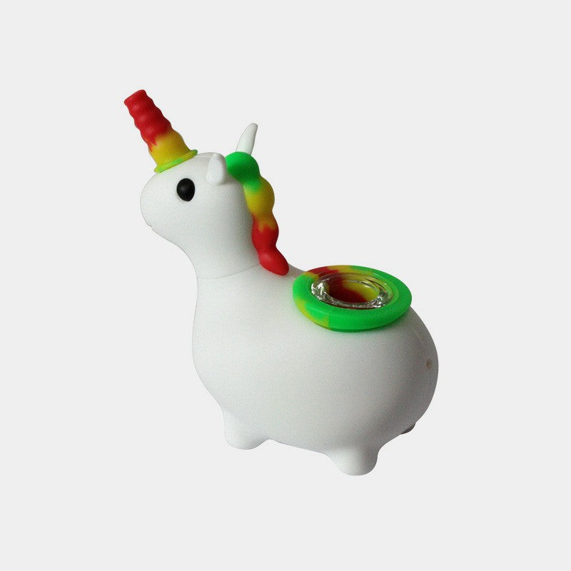 Silicone Pipe,Weiss Unicorn, zerlegbar