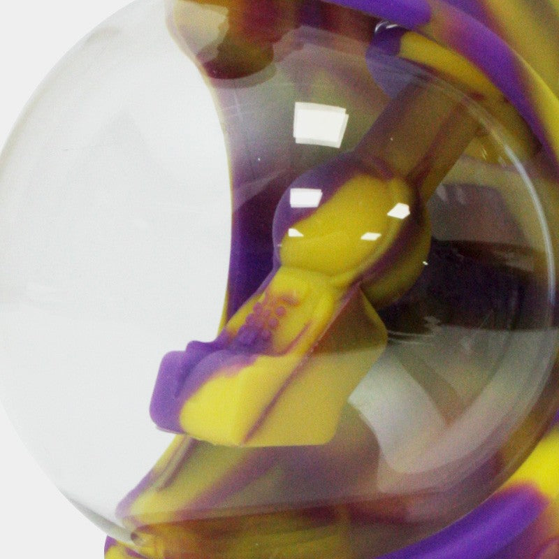 Silikon Glass Bong, Raumschiff Gelb und Lila, NS:14,5
