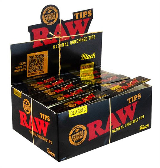 RAW Classic Black Natural Unrefined Filtertips