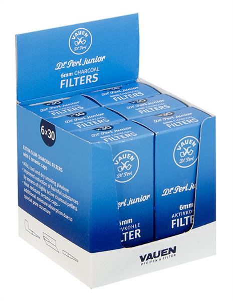 Dr. Perl Junior Aktivkohlefilter, 6mmØ, 1 x 30 Filter Schachtel