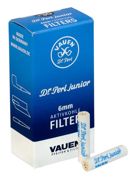 Dr. Perl Junior Aktivkohlefilter, 6mmØ, 1 x 30 Filter Schachtel