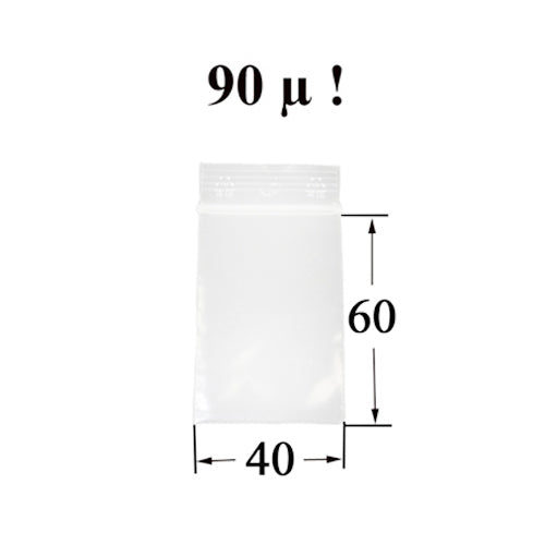 Zip-Tütchen, 90µm, 40x60mm, VE100