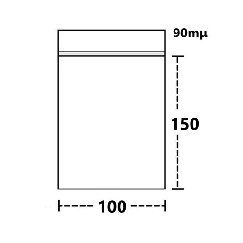Zip-Tütchen, 90µm, 100x150mm, VE100