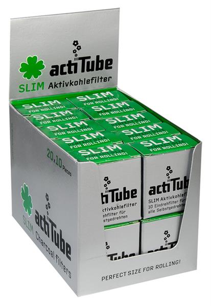 actiTube 10er Slim - Aktivkohlefilter