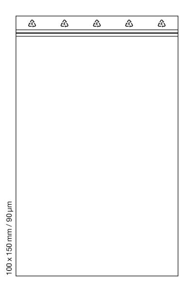 Zip-Tütchen, 90µm, 100x150mm, VE100