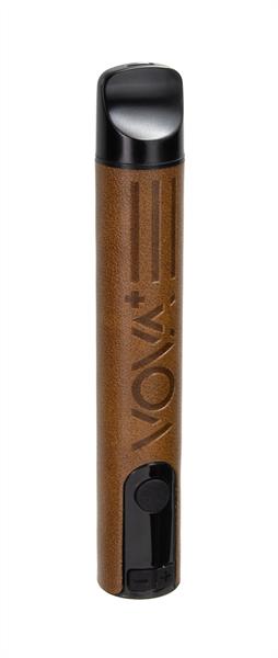 VOVA PLUS Brown Leather tragbarer Dry Herb Vaporizer, ø 2cm, H 12,4cm