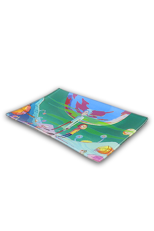 RM Rolling Tray aus Glas Bruchsicher 25,5cm x 15,5cm
