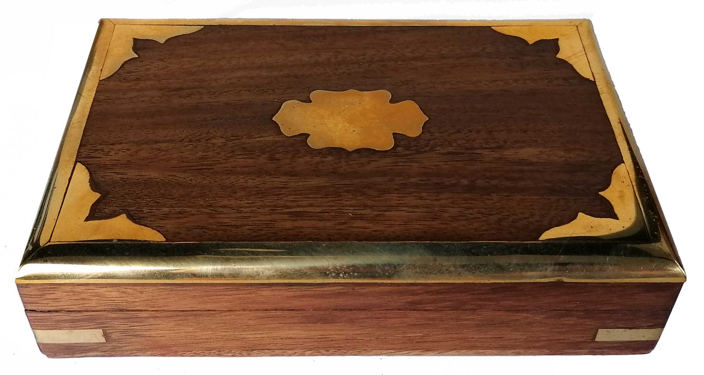 Saranpur Box Holz Messing 15x10x4cm
