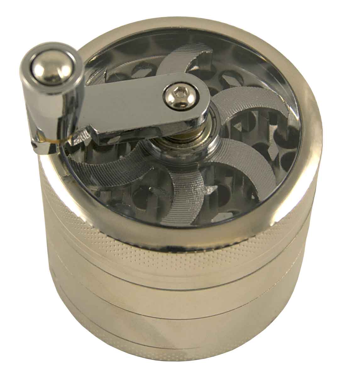 Kurbelgrinder,Silver, 55mm,4-Part