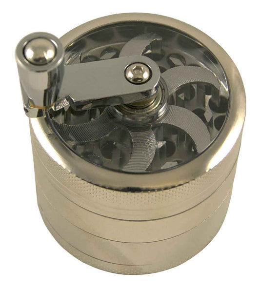 Kurbelgrinder,Silver, 55mm,4-Part