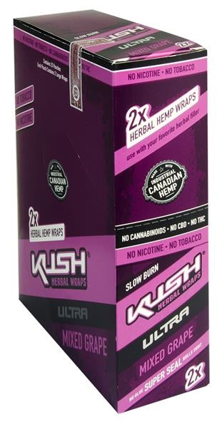 Kush Ultra Herbal Wraps, Mixed Grape,2 Wraps pro Folie