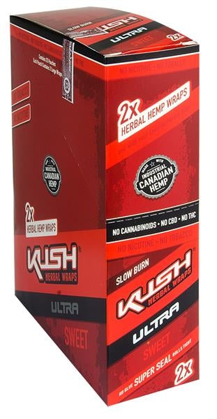 Kush Ultra Herbal Wraps, RED, Sweet,2 Wraps pro Folie