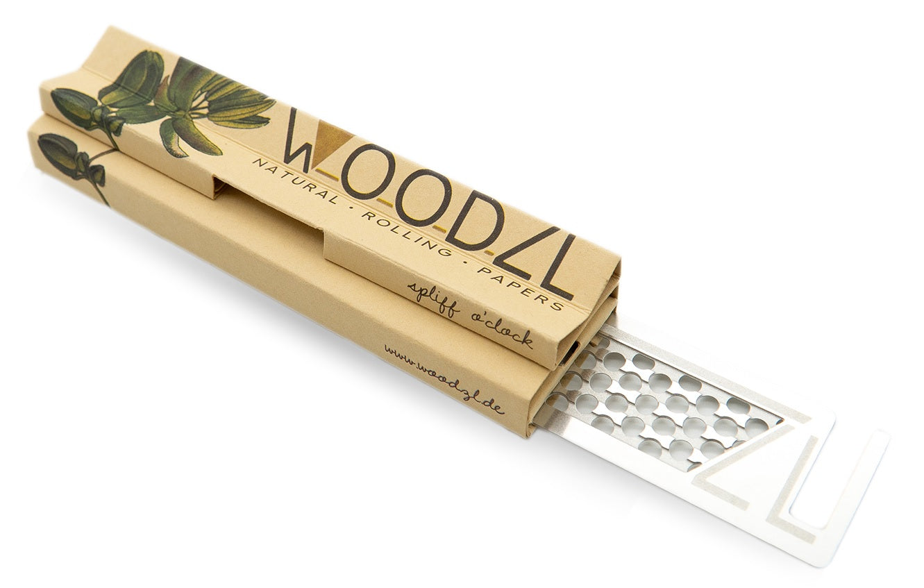 WOODZL King Size Slim Papers mit Tips + Drehablage + Grinderkarten Fach