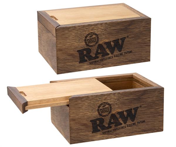 RAW Slide Box Holzbox klein mit Schiebedeckel