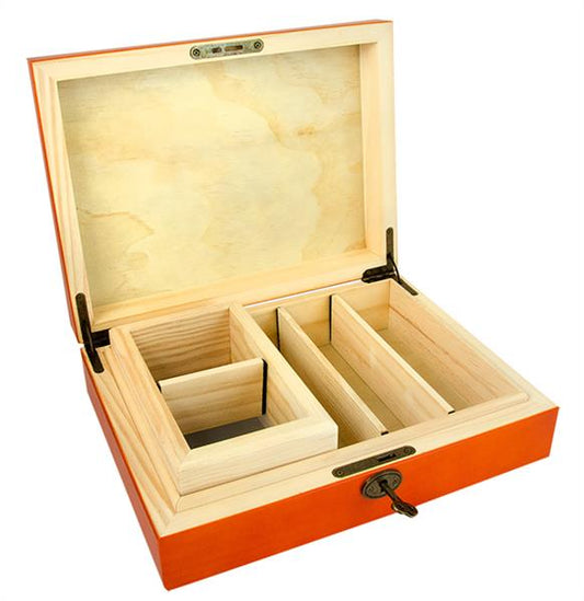 Aufbewahrungsbox/Humidor Holz - Wooden Rolling Box Large "G4" mit Sifter