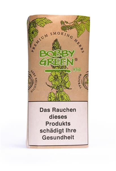 BOBBY GREEN Premium Smoking Herbs Kräutermischung-Tabakersatz, 20g