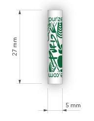 PURIZE Aktivkohlefilter 50 Stück im Beutel, weiß, 5.0 mm Ø SUPER SLIM SIZE