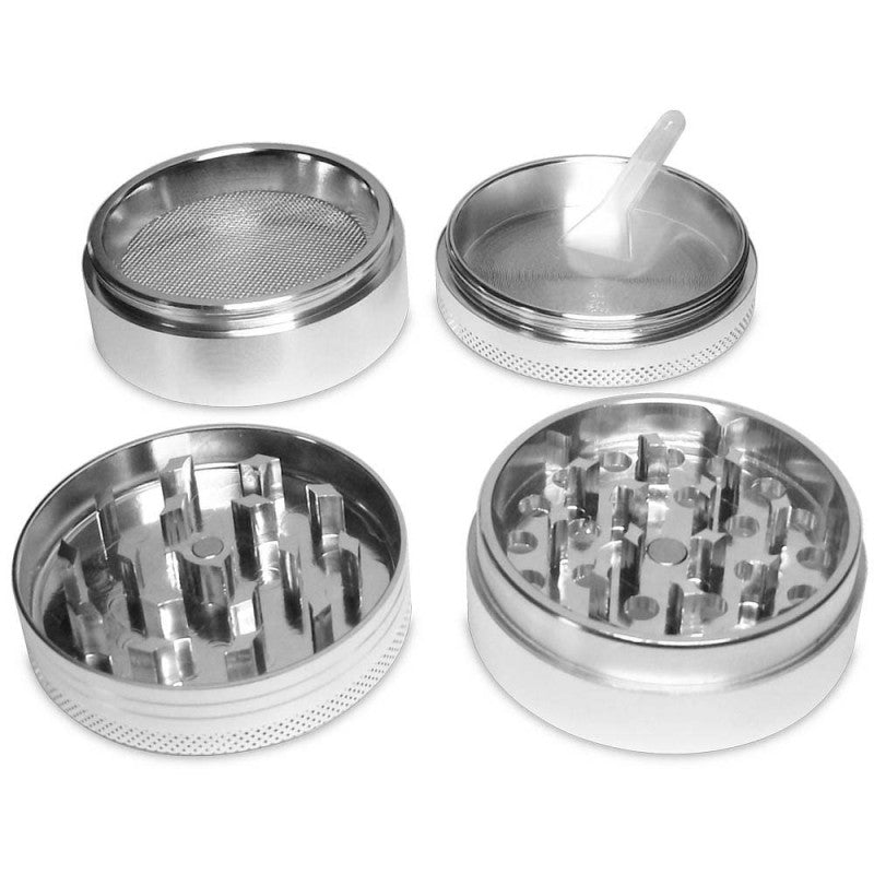 Alu CNC Grinder 4-Part - 50mm - Natur / Silber