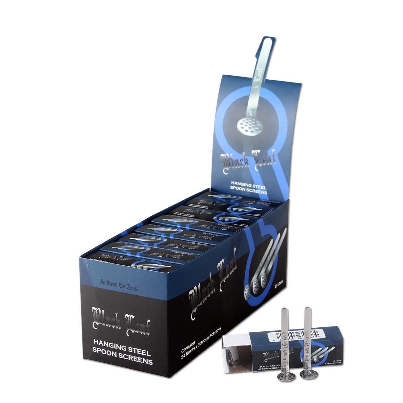 'Black Leaf' 12mm Edelstahl-Hängesiebe 3er Pack