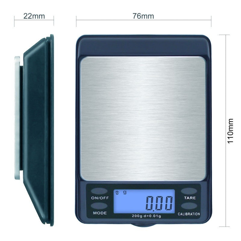 DIPSE MTW Serie -200g x 0,01g Mini Tisch Waage mit Schutzdeckel