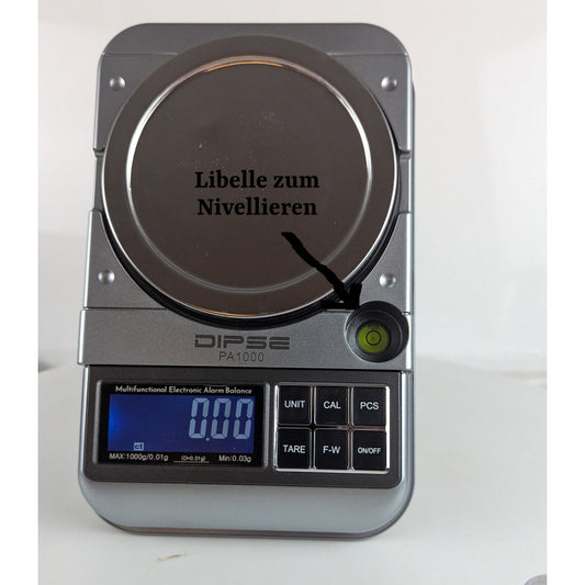 Dipse PA-Serie 1000g x 0,01g, Libelle (360-Grad Wasserwaage)