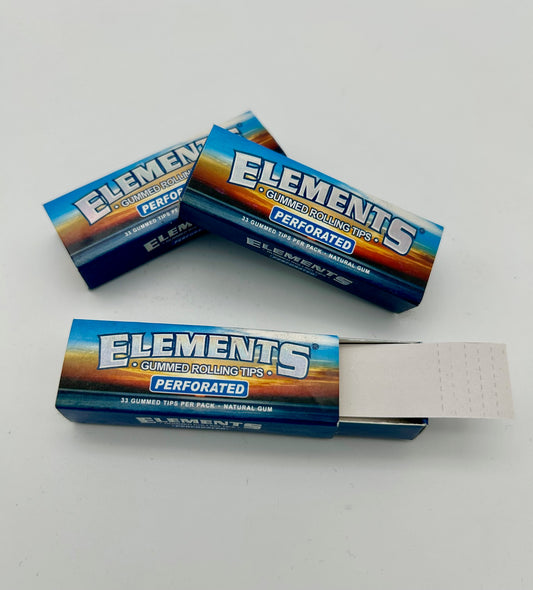 Elements GUMMED Filtertips perforiert